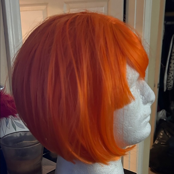 Vibrant Orange Bob Wig - Picture 2 of 3